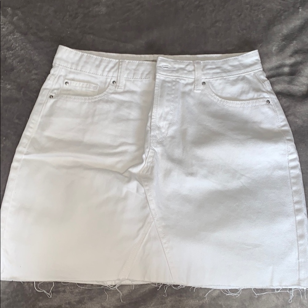 CUTE White Denim Skirt